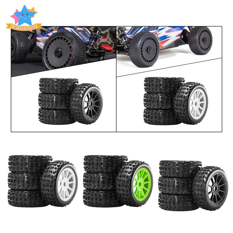 [Edstars] 4 Pieces RC Car Wheels and Tires RC Tires with Wheel Rim ...