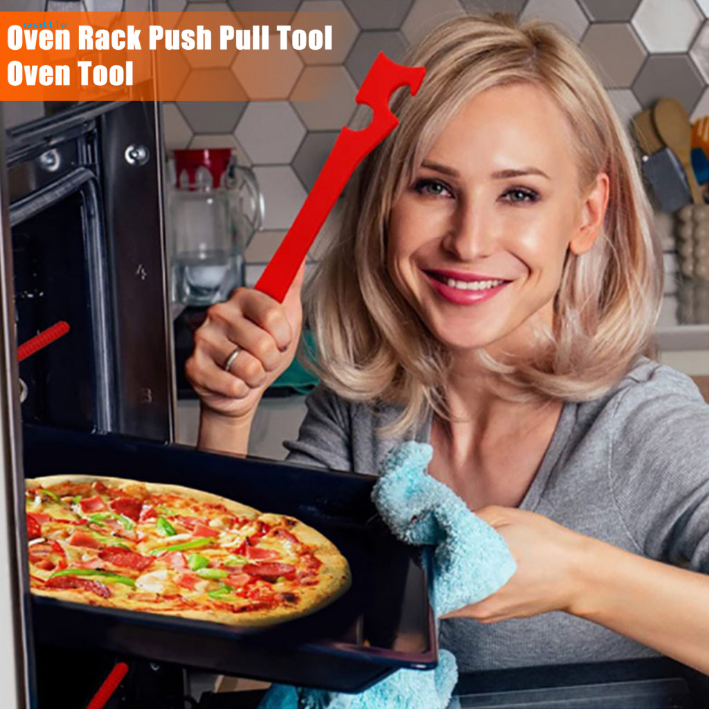Silicone Oven Rack Tool - Longer Handle For Kitchen Oven, Toaster Oven, Air Fryer, Convection Oven