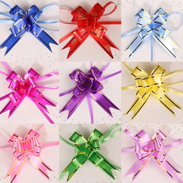 JOY Pull Ribbon 10pcs pack Hadiah Bunga Tarik Riben Reben Satin Organza ...