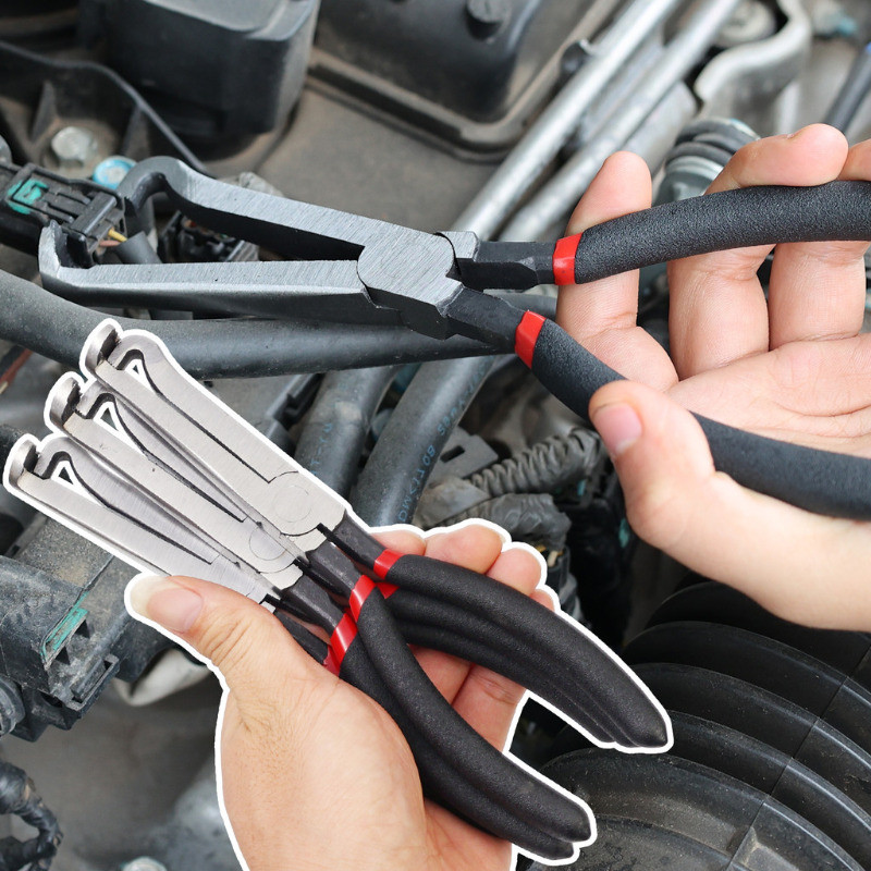 Electrical Disconnect Pliers For Cars, Electrical Connector Pliers For Cars, Automotive Hose Tools Push Tab Style Plugs Fuel Line Petrol Clip Pipe 2 Straight - View #8