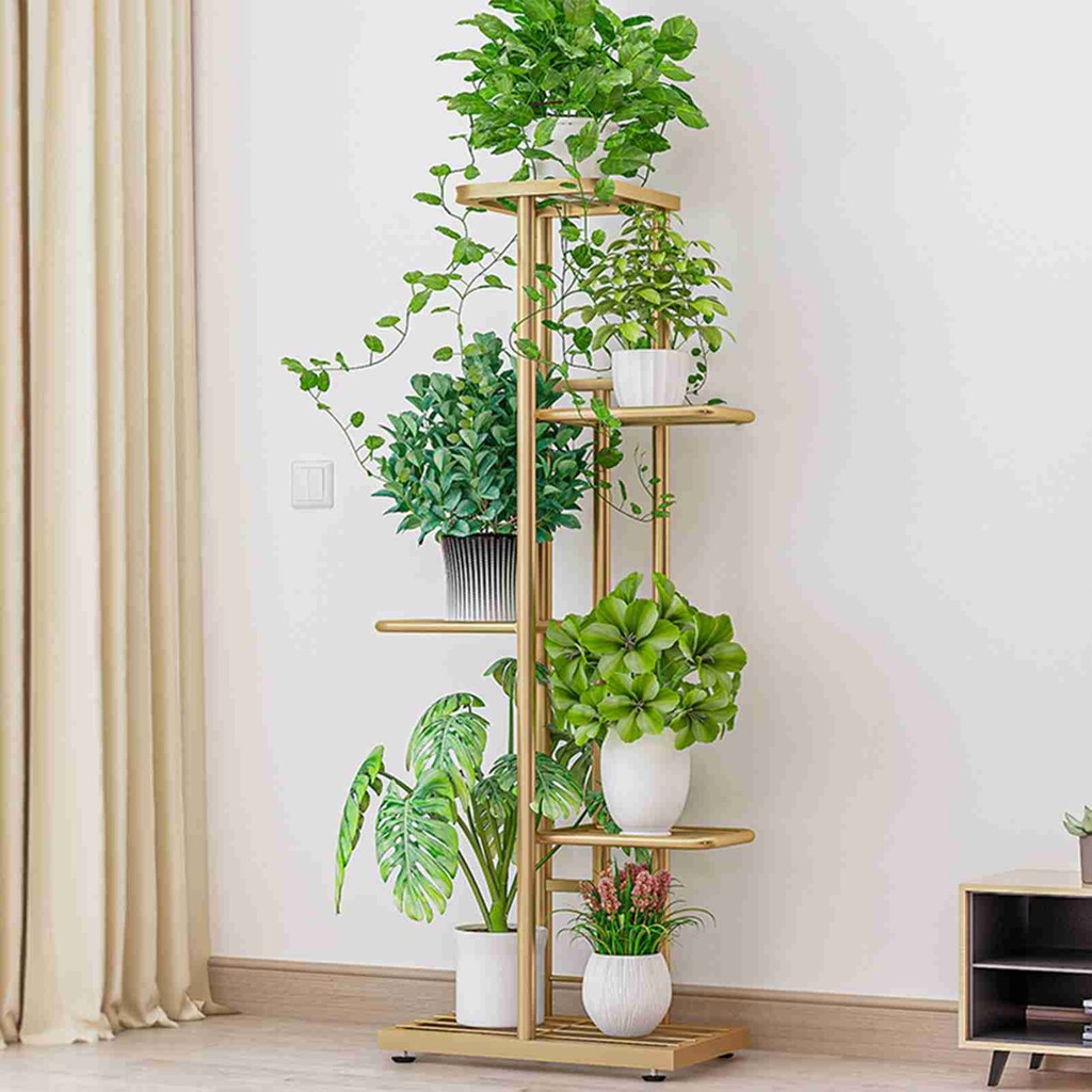 5 Tier Display Shelf Flower Pots Rack Plant Stand Potting Ladder ...