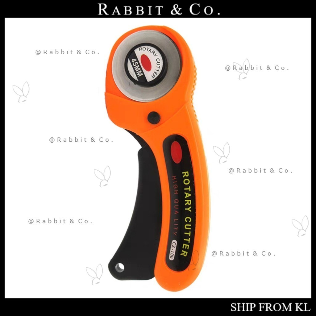 R&C 45mm Rotary Cutter Fabric Paper Leather Cutting Tool Ergonomic ...