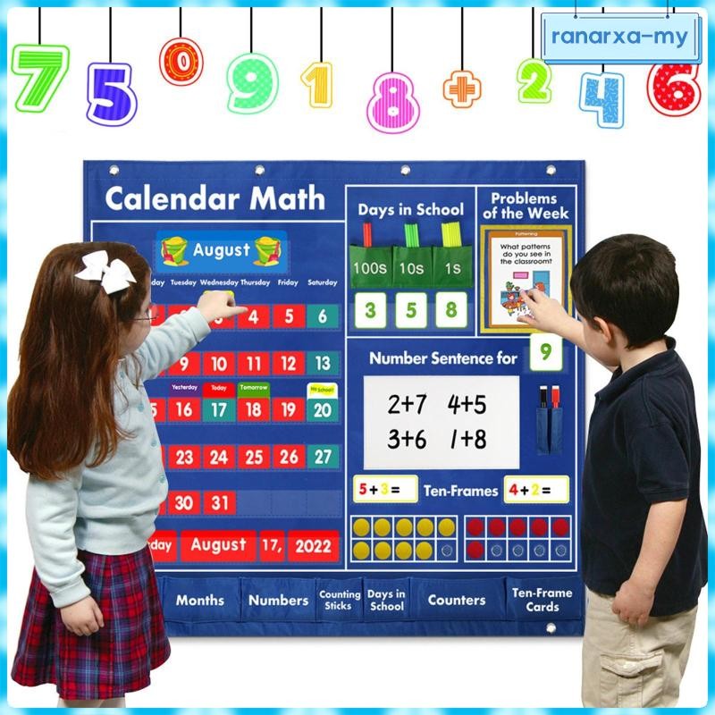 [RanarxaMY] Classroom Monthly Calendar Pocket Chart Days of The Week ...