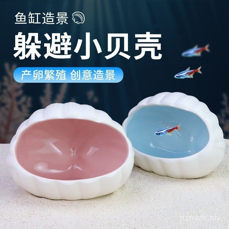 Sg Fish Tank Shell Landscaping House New Style Hexagonal Arowana Hiding ...
