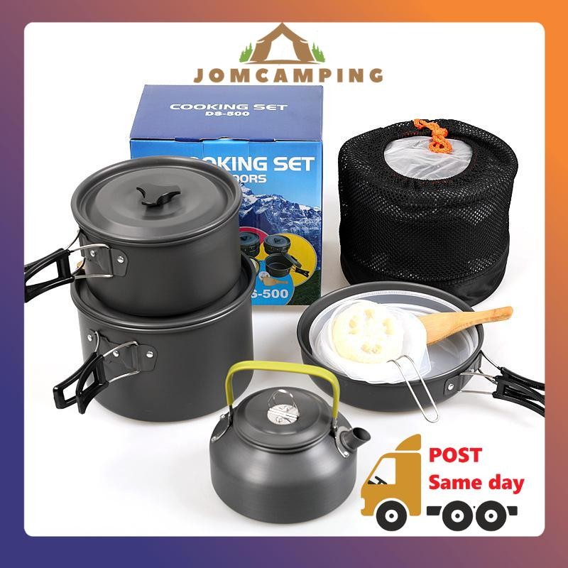 Set Periuk 8 Orang Perkhemahan Tidak Melekat Ringan Cookware Kuali ...
