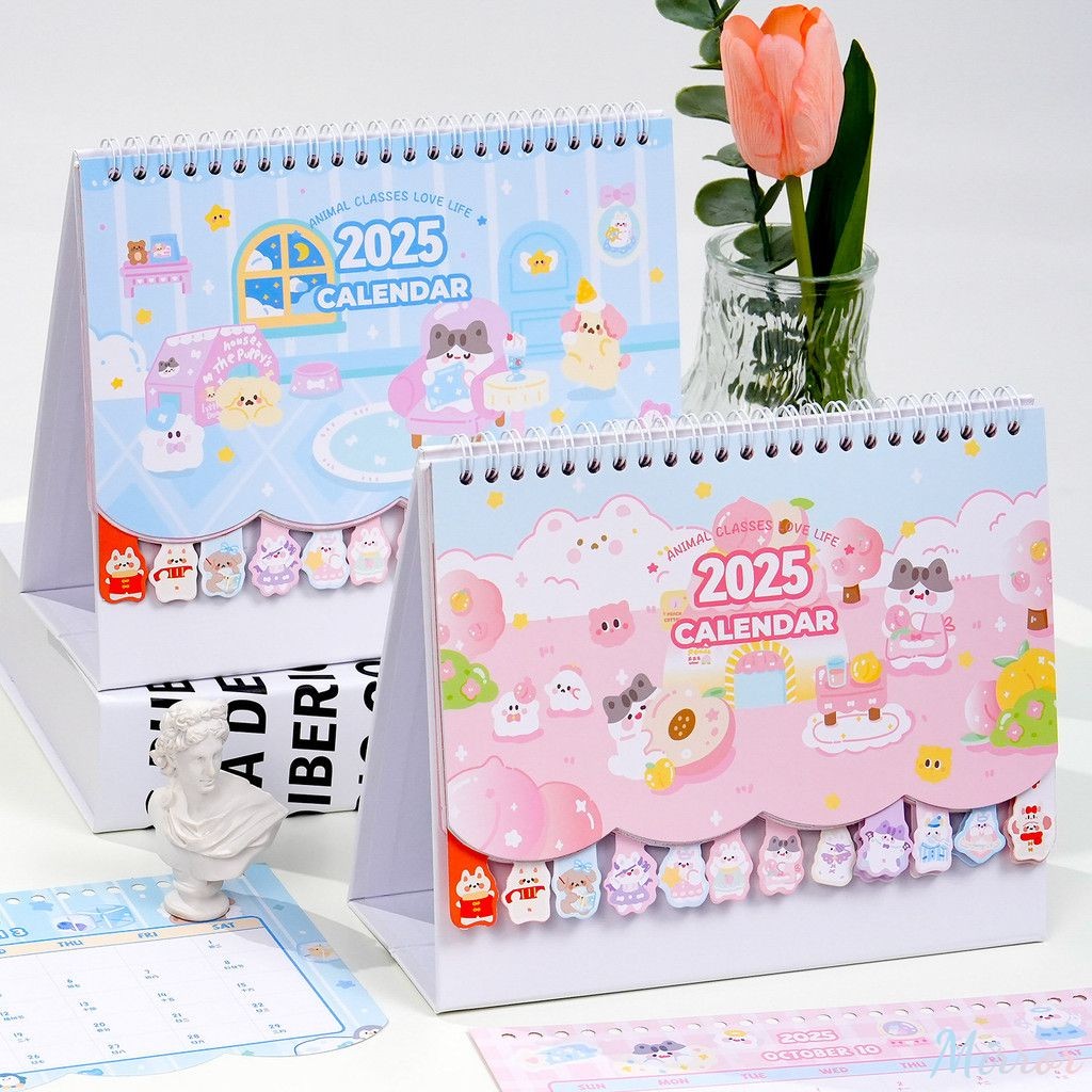 2025 Year Cartoon Calendar Anime Cute Calendar Kawaii Diary Desktop