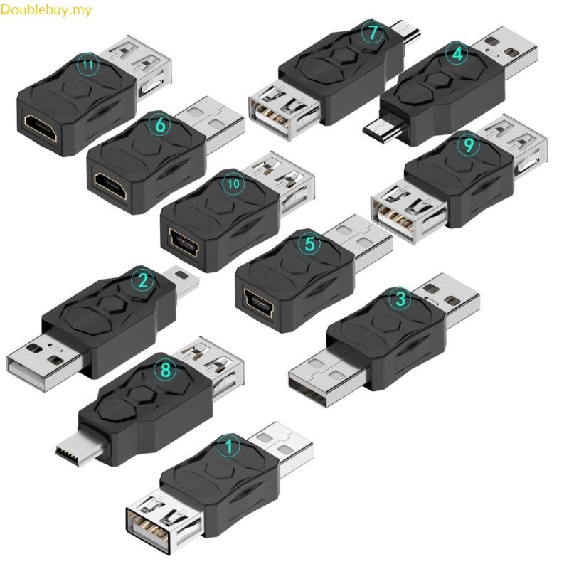 Doublebuy 2x USB2 0 Adapter 480Mbps Data Transfer USB Connector for ...