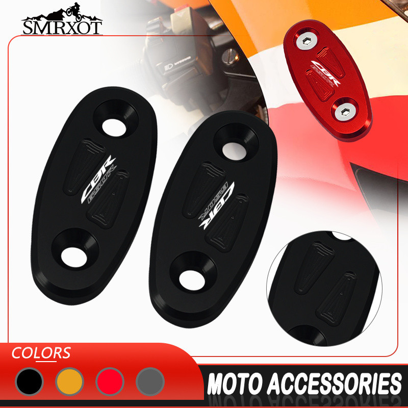 Mirror Hole Decorative Cover Compatible With ZX-6R ZX-10R 2005-2008 - Gold Rearview Base Baffle Eliminator Caps