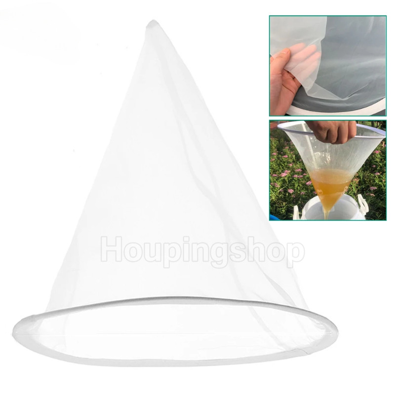 Honey Flow Mesh Nylon Sieve Funnel-Shaped Strainer Filter Fiber Bee Net ...