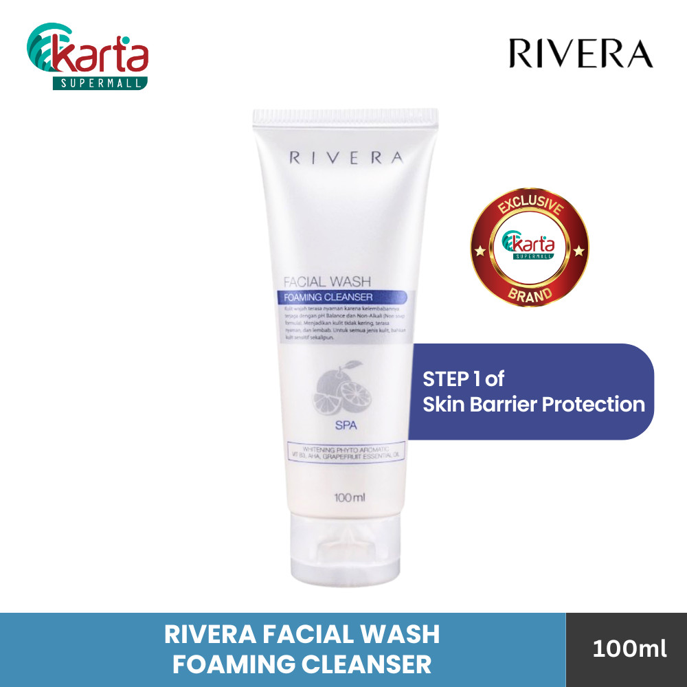 RIVERA Facial Wash Foaming Cleanser 100ml (STEP 1 of Skin Barrier ...