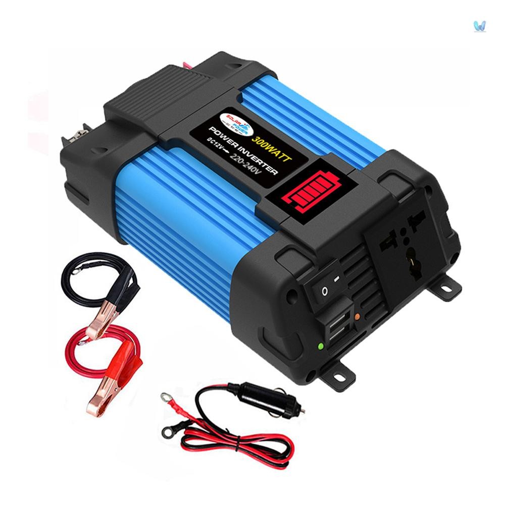 Modified Sine Wave Inverter 300W Power Inverter DC 12V to AC 220V Car ...