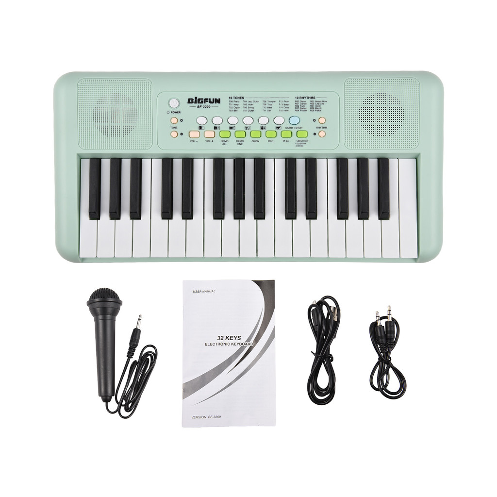 32 Key Electronic Keyboard Piano 16 Tones 10 Rhythms 10 Demos Dual ...