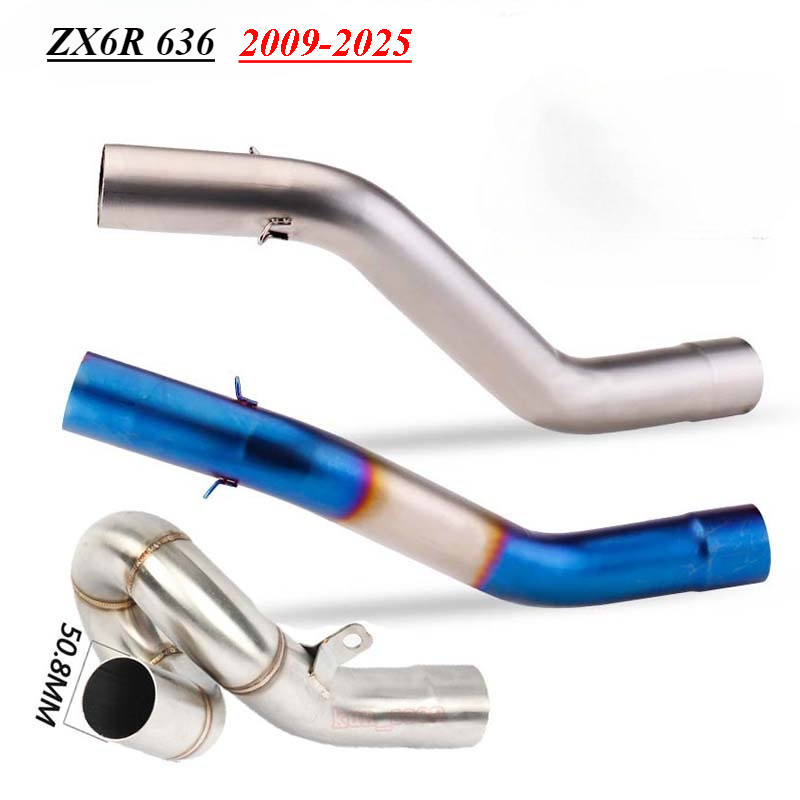 Slip-on LInk Pipe For ZX-6R 636 2009-2025 Exhaust System