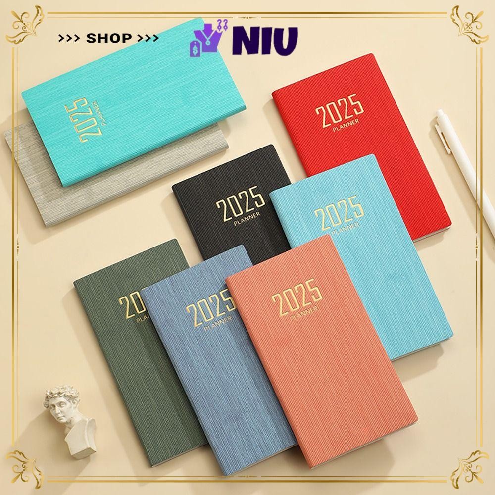 NIU 2025 Agenda Book A6 Pocket Diary Weekly Planner Portable with