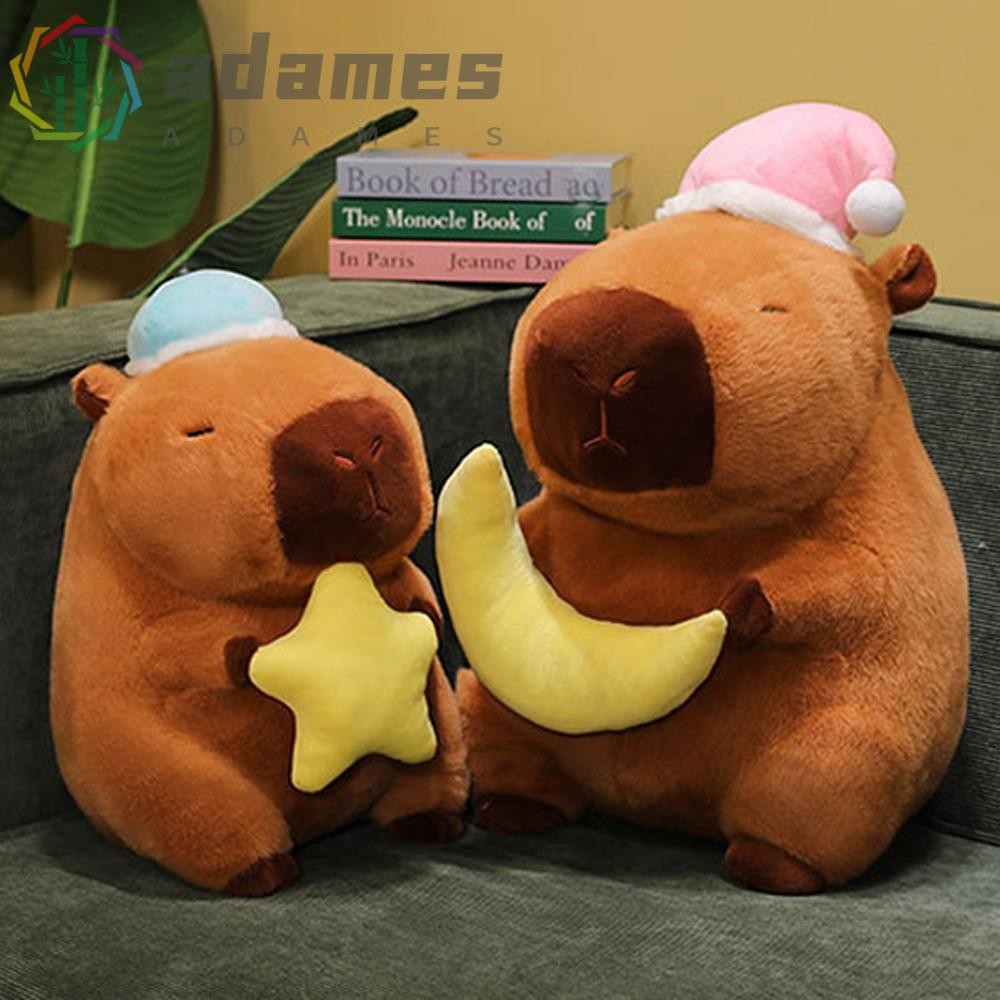 ADAMES Capybara Plush Toy, Star Stuffed Goodnight Capybara Doll ...