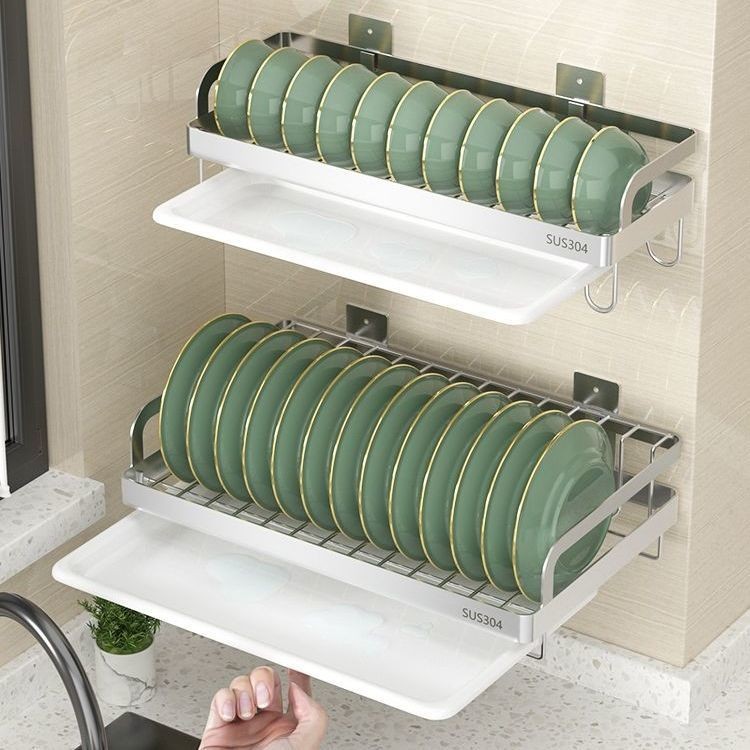 304 Stainless Steel Kitchen Wall-Mounted Placement Dual-Use Dish Drain ...