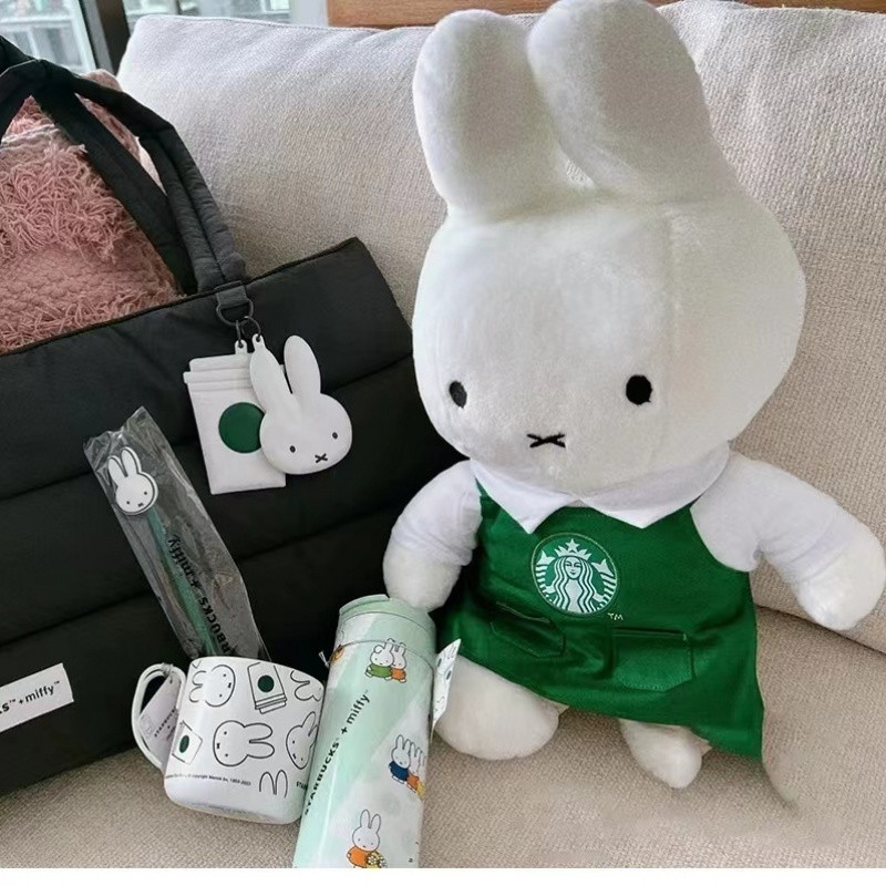 Starbucks Miffy Rabbit Doll Co-Branded Cute Fabric Doll Miffy Rabbit ...