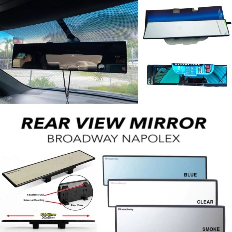 Broadway Car Rear View (270mm) NAPOLEX BW-147 BW-746 // BLUE FLAT ...
