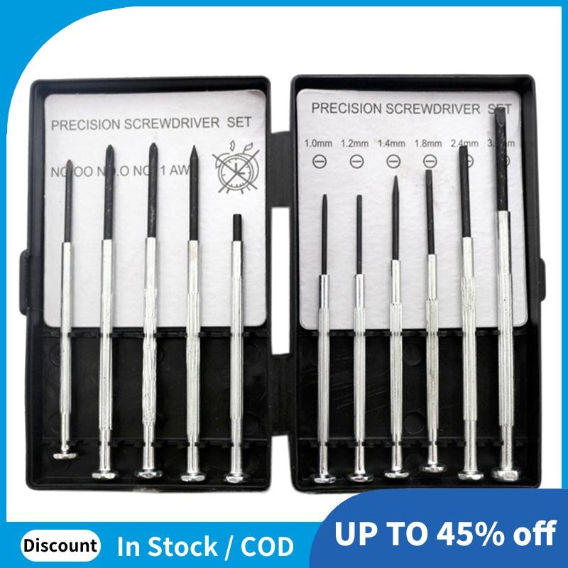 11Piece Precision Mechanical Screwdriver Sets Silver Metal Computer ...