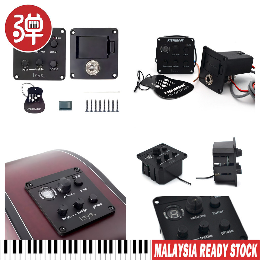 Sistema Amplificazione Chitarra Fishman Acoustic Guitar Pickups Prefix Premium S O B Onboard Preamp Matrix Pickup EQ Equalizer Preamp Per Chitarra