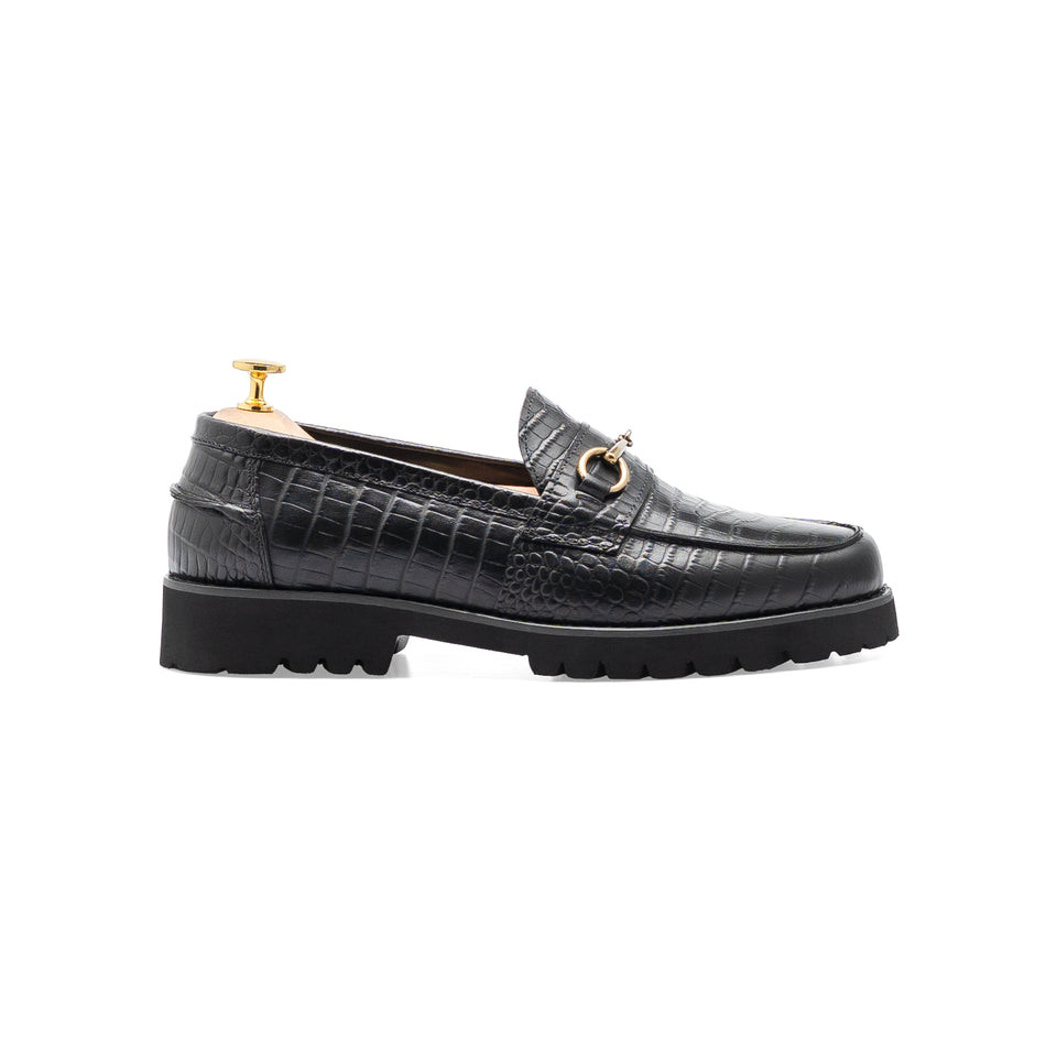 Zeve Maison Horsebit Loafer - Black Croco Leather (Eva Combat) – Tapak ...