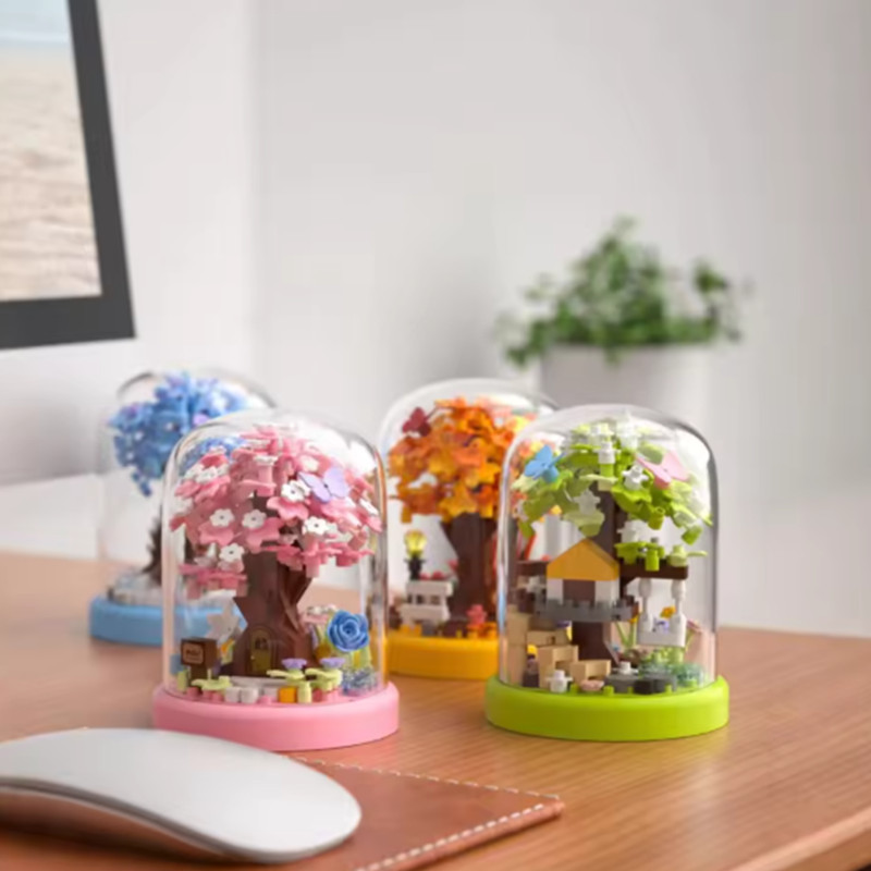 Mini Bricks Cherry Blossom Tree Building Set Sakura Bonsai DIY Toy ...