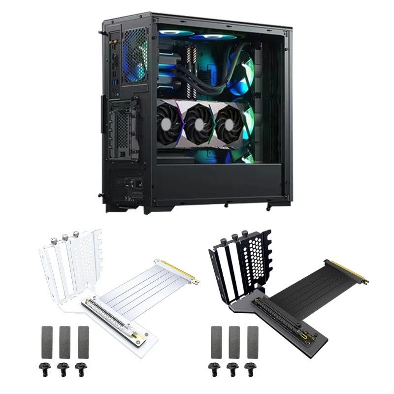 PCIE x16 Universal Vertical GPU Holder Riser ATX Matx Case VGA Graphics ...