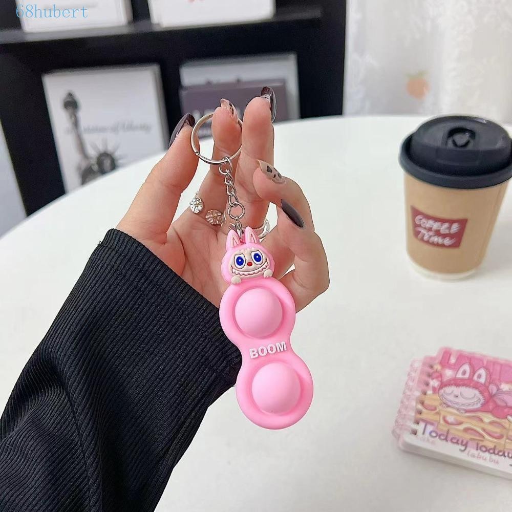 HUBERT Labubu Pop Bubble Toys Keychain, Decompression Push Bubble ...