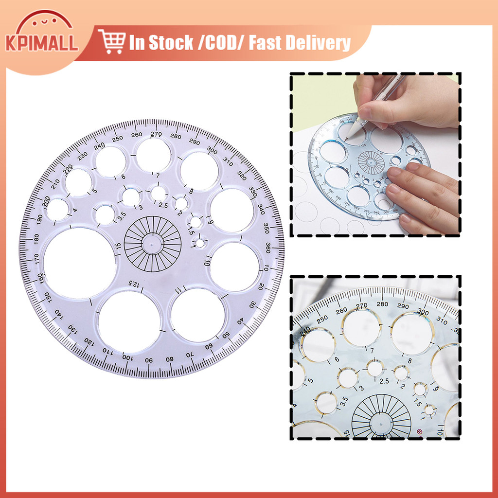 360 Degree Protractor All Round Ruler Plastic Protractor Ruler Template ...