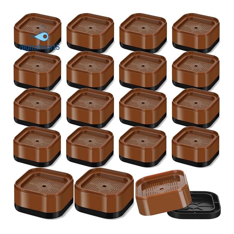 16 PCS Furniture Risers Adjustable Bed Risers Desk Leg Risers Plastic 1 ...