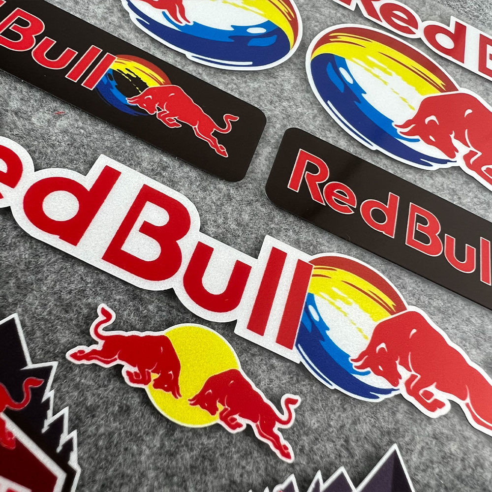 Reflective Red Bull Decal RedBull Motorcycle Sticker Skateboard Toy ...