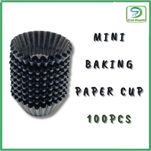 100± Pcs Black Baking Paper Cup Cookies Cupcake Kertas Acuan Biskut ...