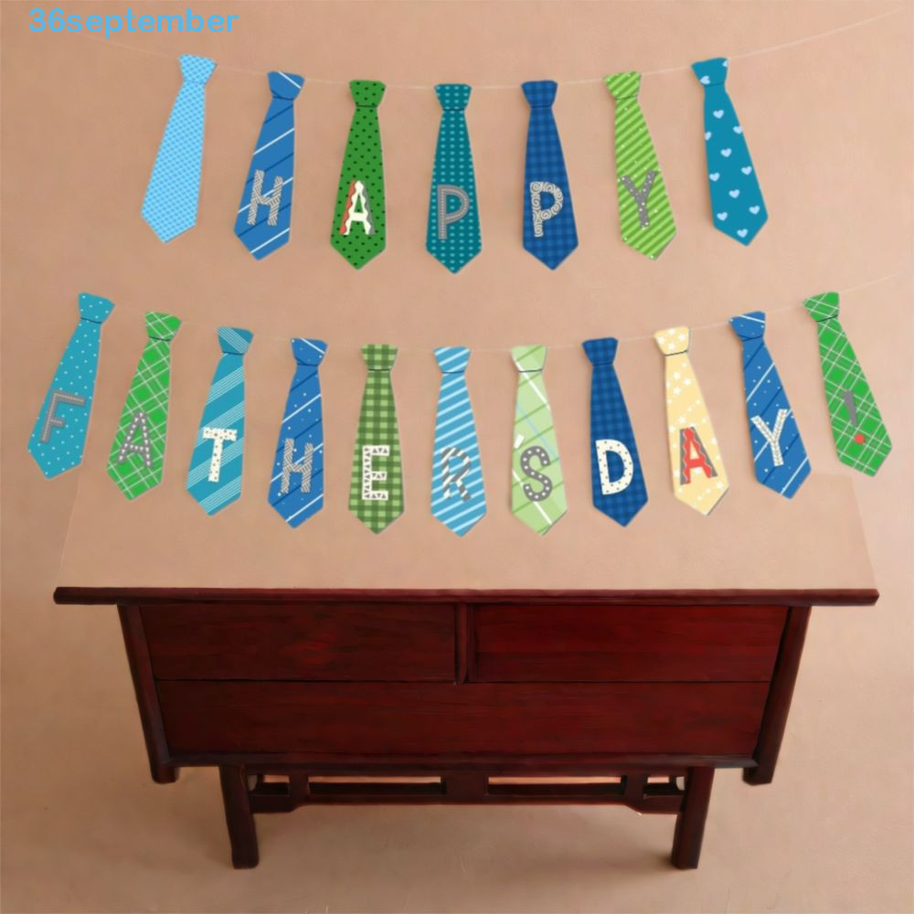 SEPTEMBER Happy Father's Day Tie Banner, Colorful Celebrate Neckties ...