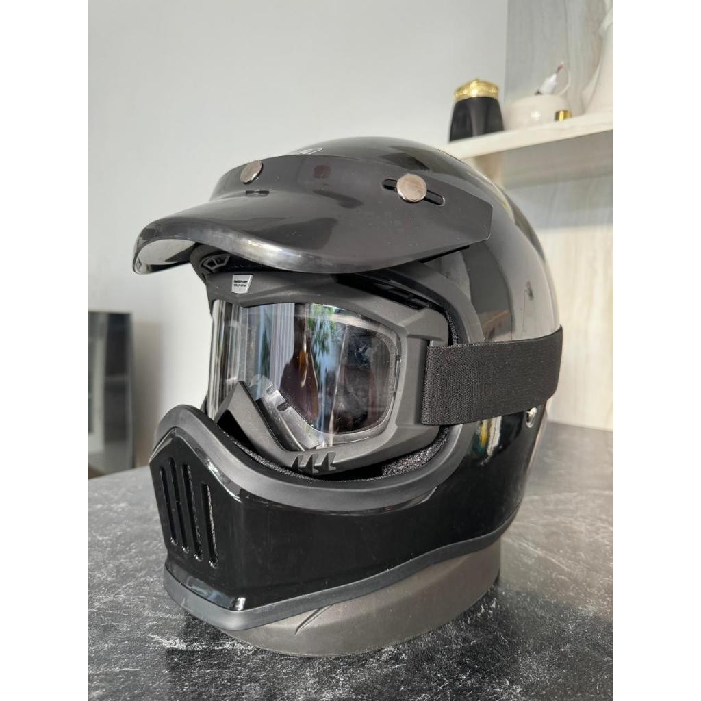 Cakil TOD DAY Classic Retro Fullface Helmet (Includes Hat) | Shopee ...