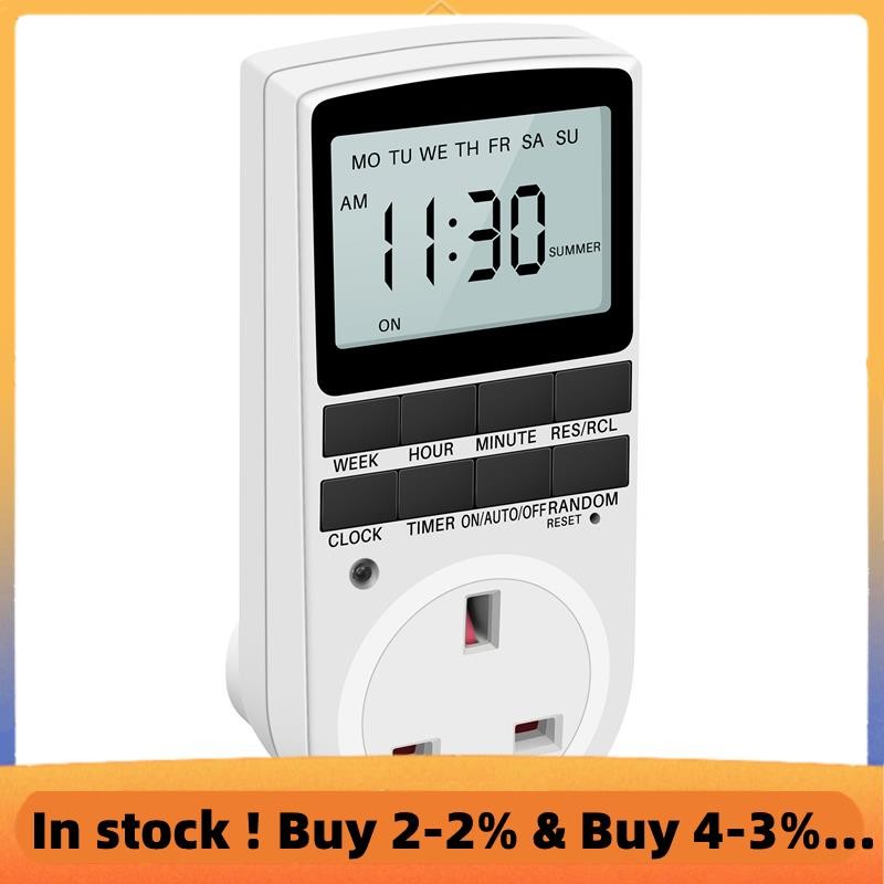 Uk Plug Digital Timer Plug Socket, Electrical Programmable Plug In ...