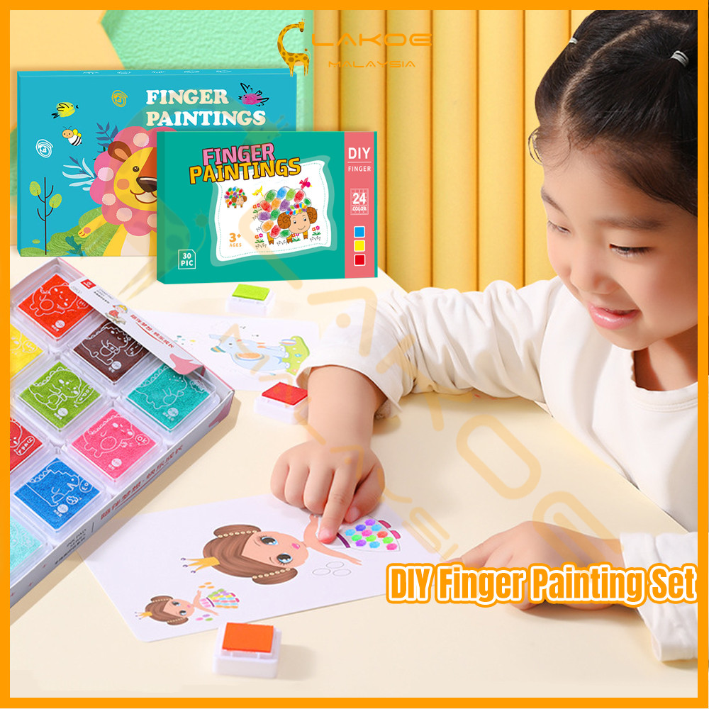 Kit De Peinture Au Doigt Asarly – 12 Ou 25 Couleurs Lavables, Livre De 42 Motifs – Peinture Non Toxique Et Facile à Nettoyer – Activité Créative Pour Enfants