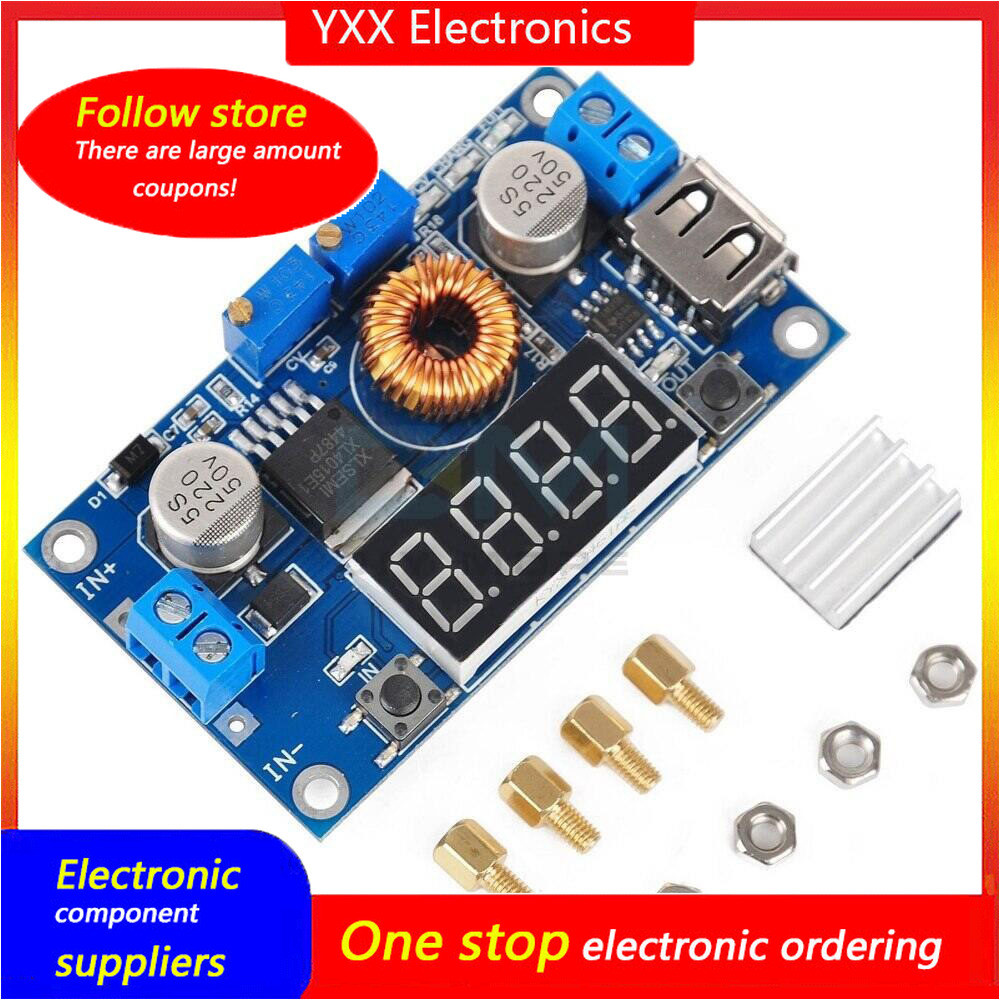 DC-DC 5a Digital Led Battery Lithium Charging Module Cc / Cv Usb Step ...
