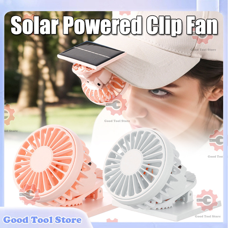 Mini Portable Solar Powered Hat Clip Fan Summer Hand Held Hat Cap Fine ...