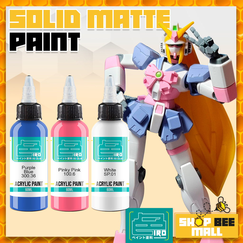 IRO Acrylic Pre-thinned Paint Solid & Matte Color Series 60ml Gundam ...