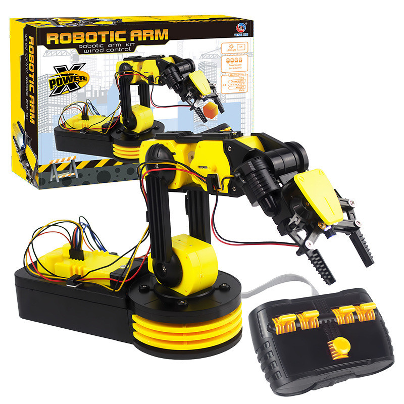 W&F STEM Toy Remote Robotic Arm / Hydraulic Arm DIY Kit Remote Control ...
