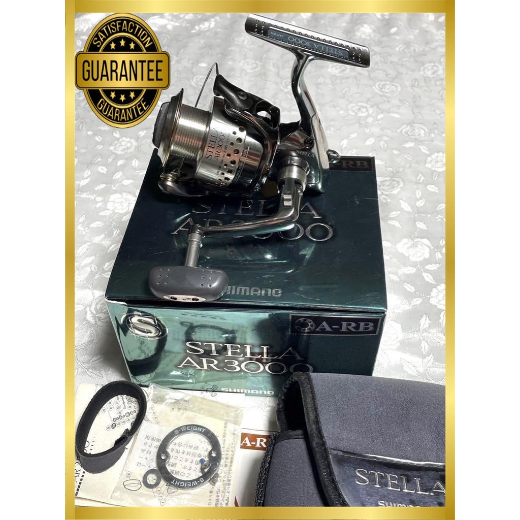 SHIMANO STELLA AR3000 リール ケース付き Shimano 01 Stella AR3000 Spinning Reel Vintage Rare With