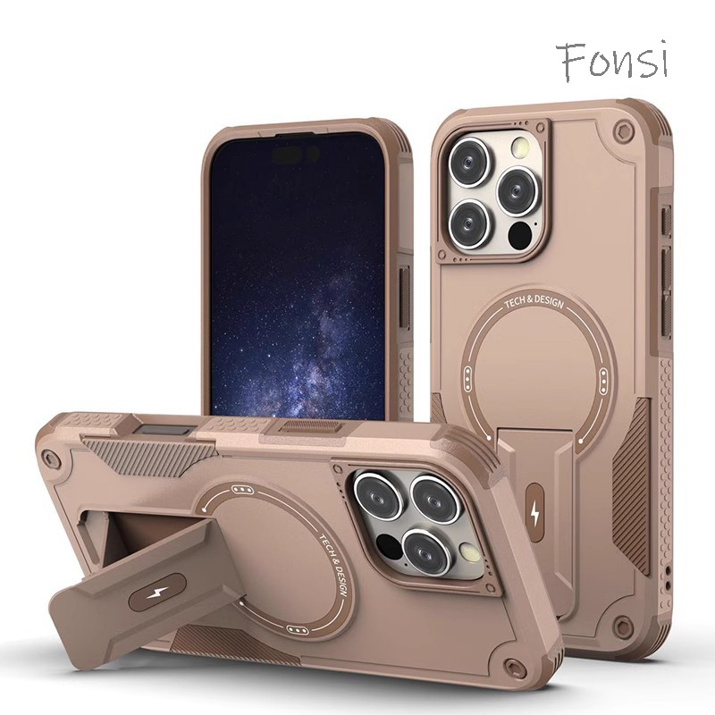 Luxury Outdoor Silicone Anti Fall Back Cover Magnetic Attraction Case ...