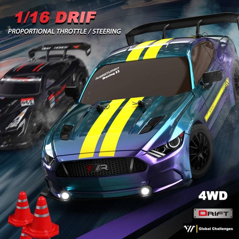 1/16 Professional 4WD RC Drift Car Full Proportional Throttle Steering ...