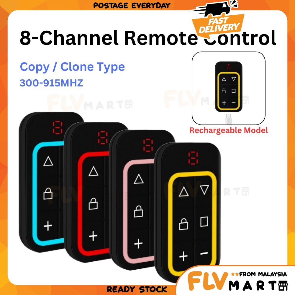 8-Channel Remote Control Wireless Remote Control Copy Wireless Remote ...