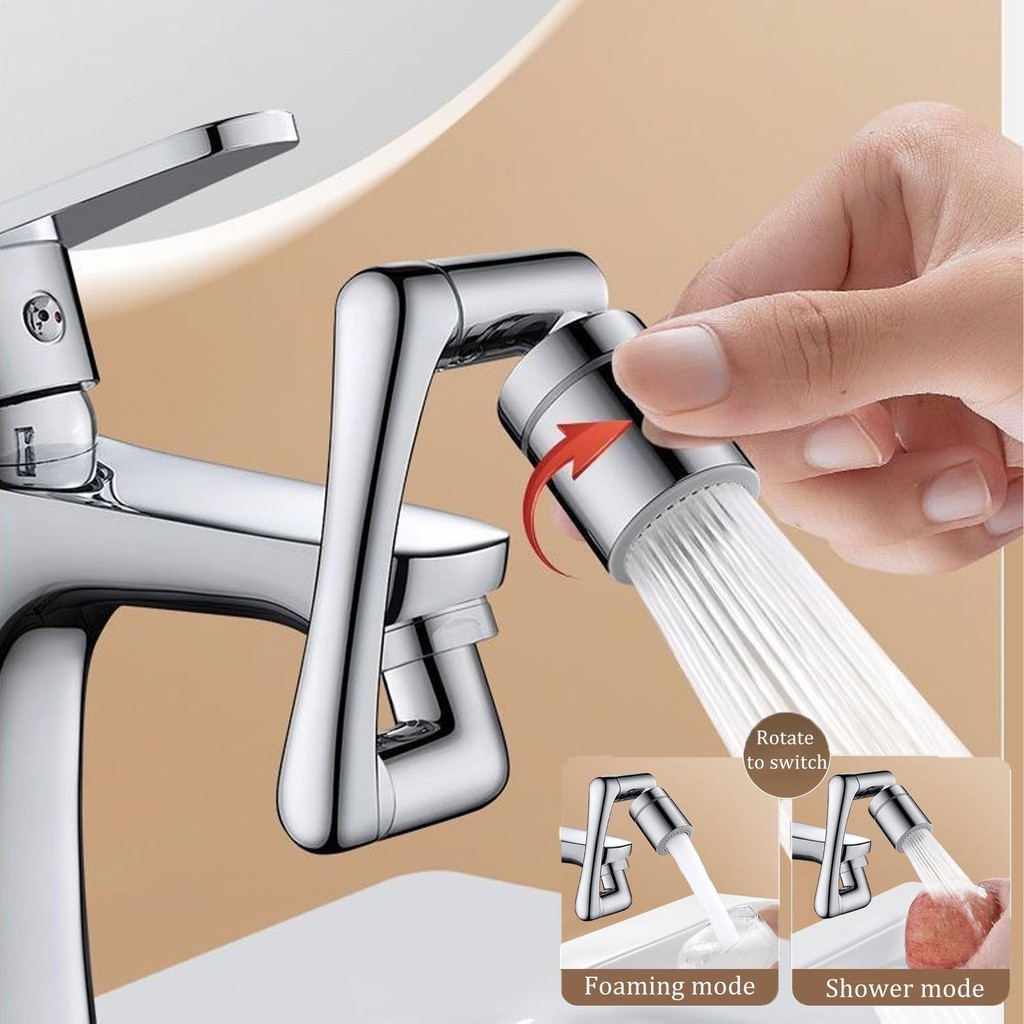 Bathroom Faucet Extender 1080 Degree Rotating Robotic Arm Extender Anti ...