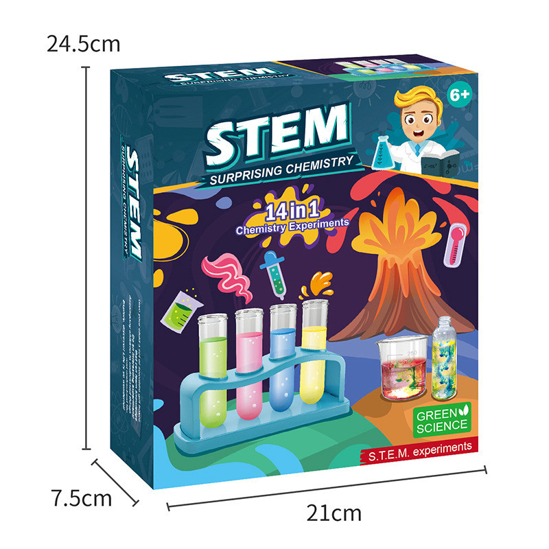 W&F STEM Toy SuperLab 14-in-1 Kit | Magnet/Weather/Plant/Chemistry ...
