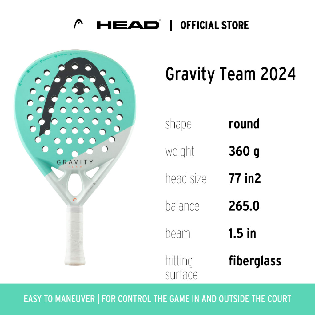 HEAD Padel Racket Gravity Team 2024 - Padel Racket | Shopee Malaysia