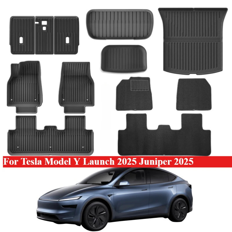 For Tesla Model Y Launch 2025+ Juniper 2025 Floor Mats Trunk Mats All ...