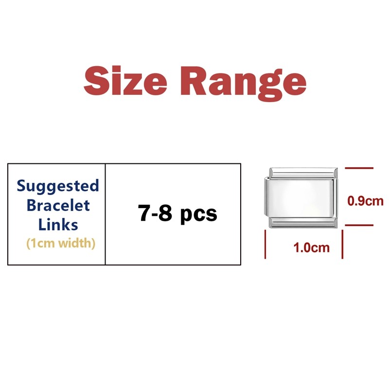 Quiges - Modulo Charm Link in stile italiano da 9 mm Hart per bracciali