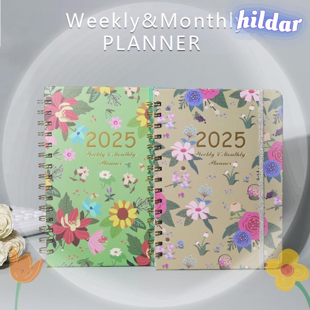 HILDAR 2025 Planner Notebook, A5 Time Management Daily Planner Notebook